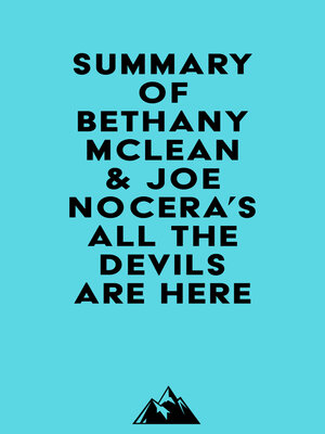 cover image of Summary of Bethany McLean & Joe Nocera's All the Devils Are Here